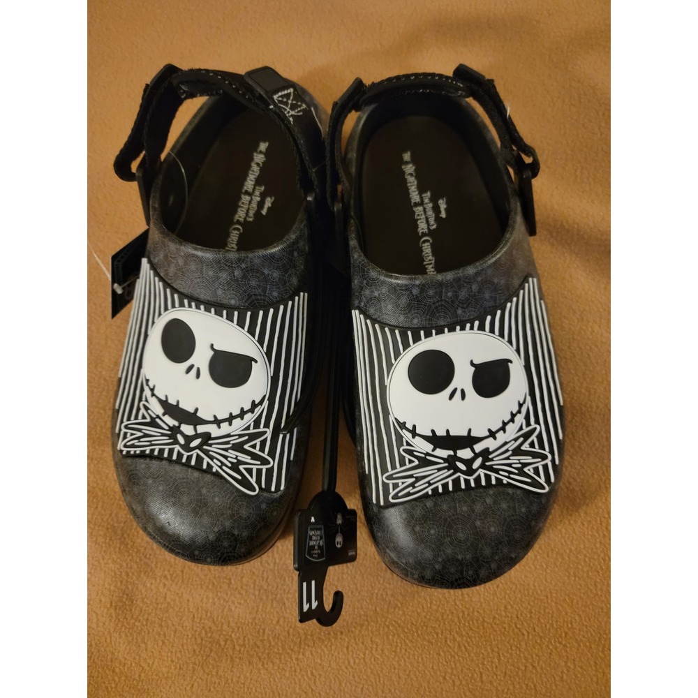 Tim Burton's Nightmare Black Clogs‎ Pumpkin King Size 11